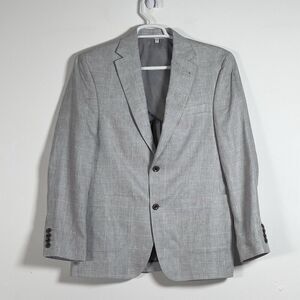 Baird McNutt Murano Slim Fit Blazer Jacket Mens Sz L 42 Plaid Gray Unstructured